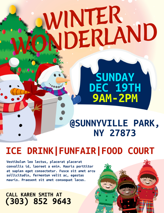 Copy of Winter Wonderland Flyer PosterMyWall