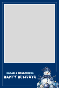 Winter Wonderland Happy Holidays 4x6 Photo Frame Template Banner 4' × 6'