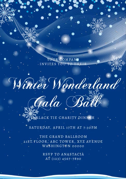 Winter Wonderland Invitation Template PosterMyWall Winter Wonderland Invitation Template PosterMyWall