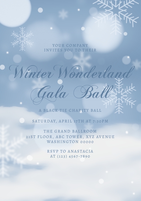 Winter Wonderland Invitation Template PosterMyWall Winter Wonderland Invitation Template PosterMyWall