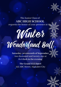 Winter Wonderland Invitation A4 template
