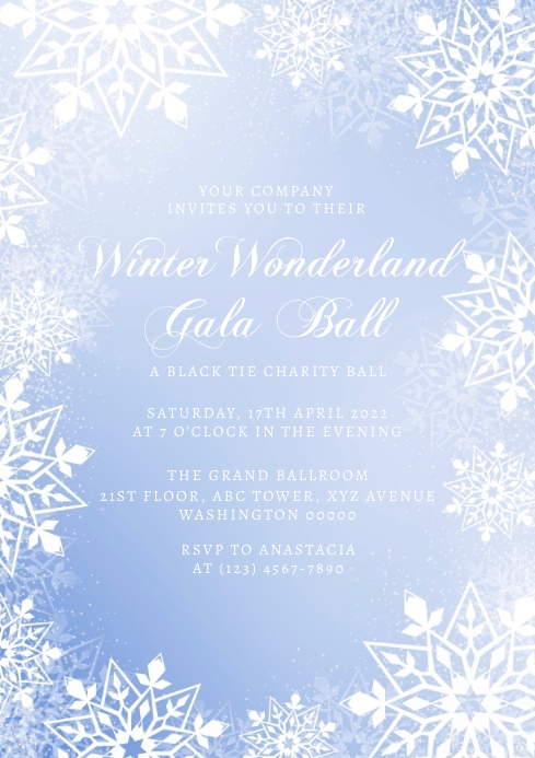 Winter Wonderland Invitation Template PosterMyWall Winter Wonderland Invitation Template PosterMyWall