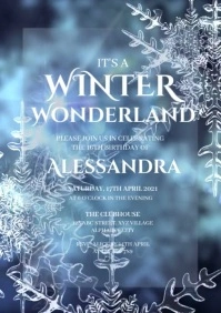 Winter Wonderland Invitation A4 template