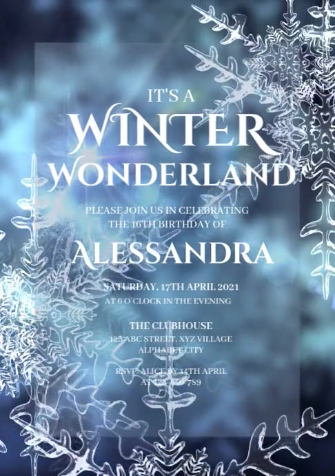 Winter Wonderland Invitation Template PosterMyWall Winter Wonderland Invitation Template PosterMyWall