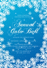 Winter Wonderland Invitation A4 template