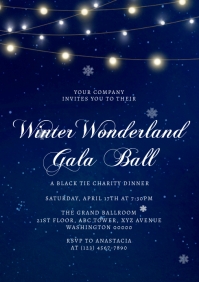 Winter Wonderland Invitation A4 template