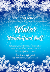 Winter Wonderland Invitation A4 template