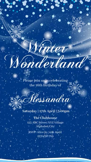 Winter Wonderland Invitation Template PosterMyWall Winter Wonderland Invitation Template PosterMyWall