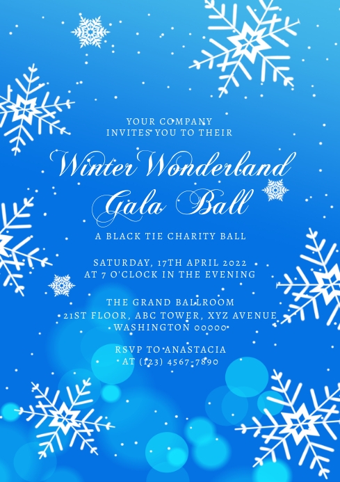 Winter Wonderland Invitation Template PosterMyWall Winter Wonderland Invitation Template PosterMyWall