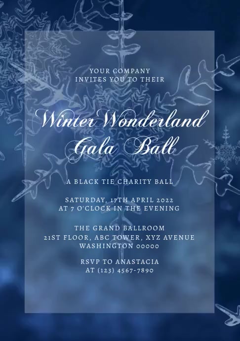 Winter Wonderland Invitation Template PosterMyWall Winter Wonderland Invitation Template PosterMyWall