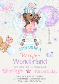 winter wonderland invitations templates free A6