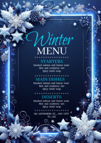 Winter Menu Pattern Winter Menu Template | PosterMyWall