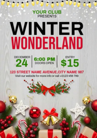 Winter Wonderland Night A4 template