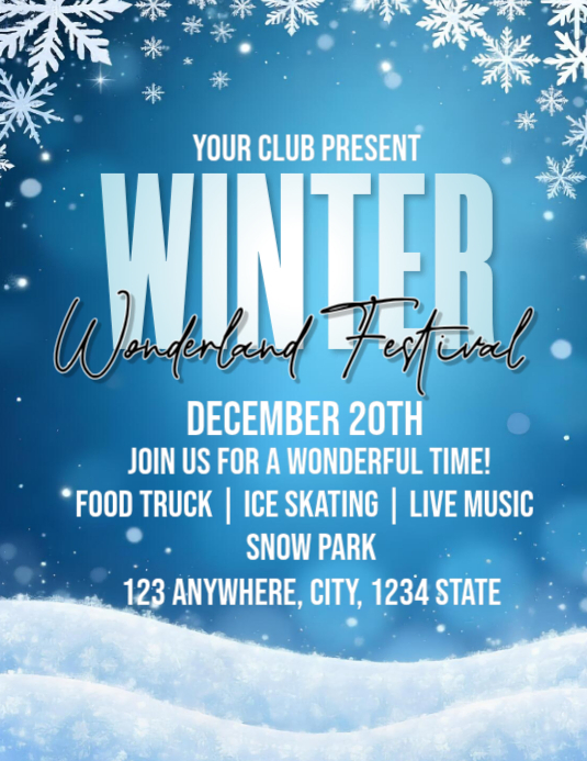 winter wonderland post Template | PosterMyWall