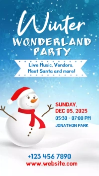 Winter Wonderland Post Design Instagram Story template