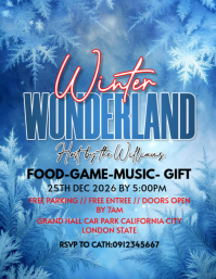 winter wonderland poster Flyer (US Letter) template