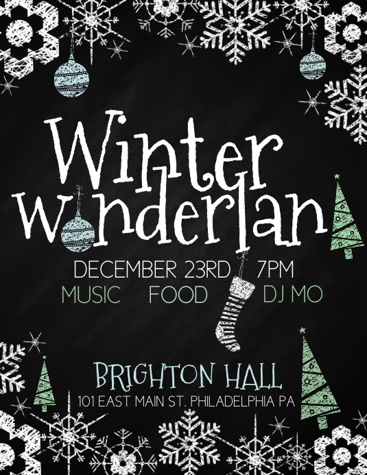 Winter Wonderland Template PosterMyWall