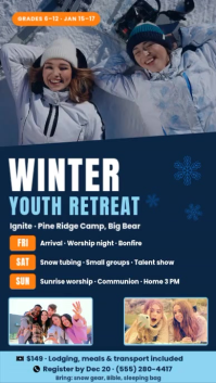 Lilla Winter Youth Retreat Instagram Story Template