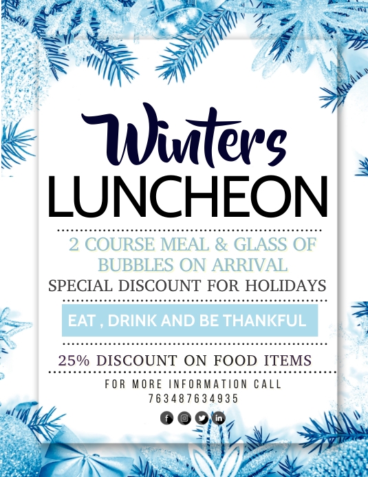 Copy of winters lunch | PosterMyWall