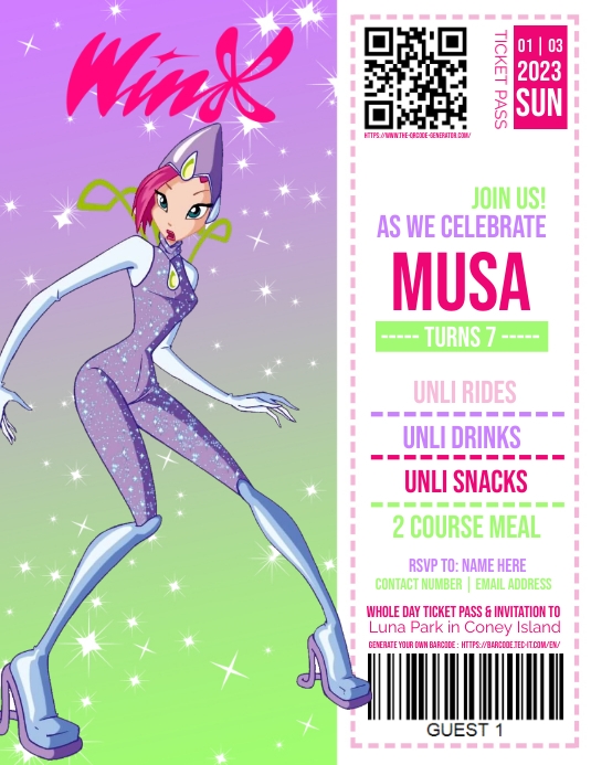Plantilla de Del Club Winx | PosterMyWall