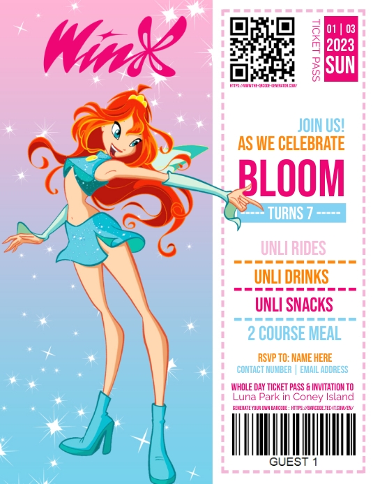 Plantilla de Del Club Winx | PosterMyWall