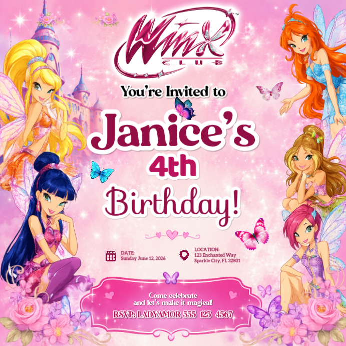 Modèle Fairy Birthday Party | PosterMyWall
