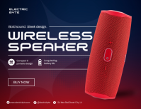 สีม่วง Wireless Speaker Promotion Flyer Template - Page 1