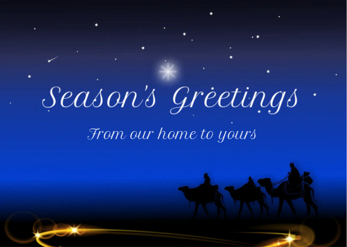 Wise men, reyes magos Pocztówka template