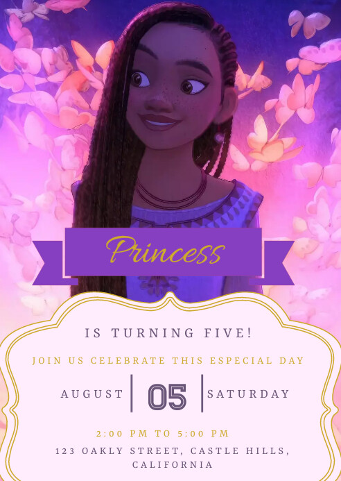 Wish Asha Birthday A6 template