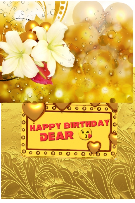 Wish on birthday Plakat template