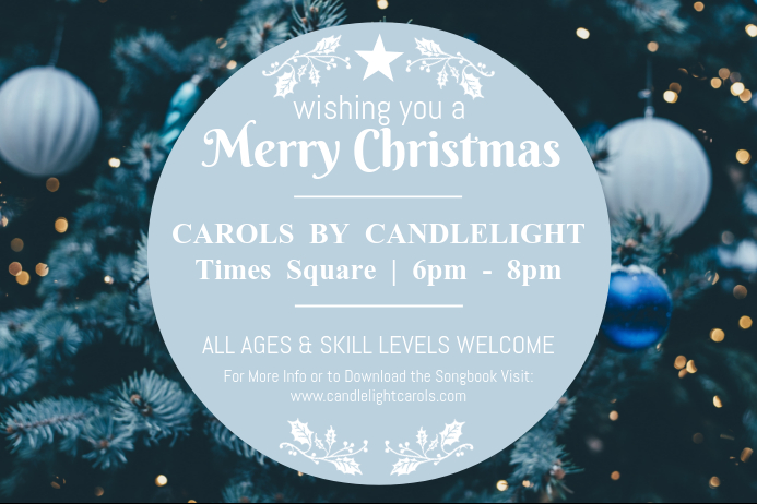 Wishing a Merry Christmas Event Poster Плакат template