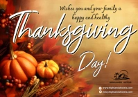 WISHING YOU A HAPPY THANKSGIVING DAY FLYER A5 template