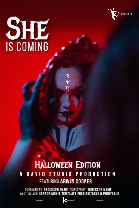 Witch Horror Movie Poster Template Plakat