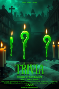 Witchlight Mysteries – Halloween Trivia Poster Plakat template