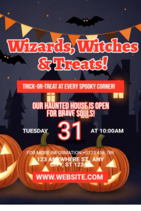 Wizards, Witches & Treats Poster template