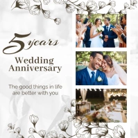 Wlegant Wedding Anniversary Template Instagram Post