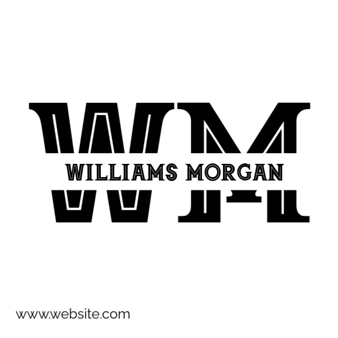WM BUSINESS LOGO INITIALS DESIGN Instagram Post template