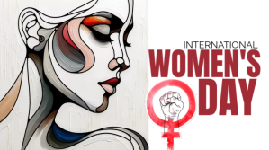 Weiß International Women's Day Display digitale Template