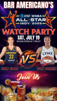 WNBA All Star Game 2025 Watch Party Instagram Post Template
