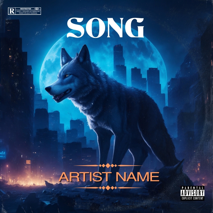 wolf album cover art Template | PosterMyWall