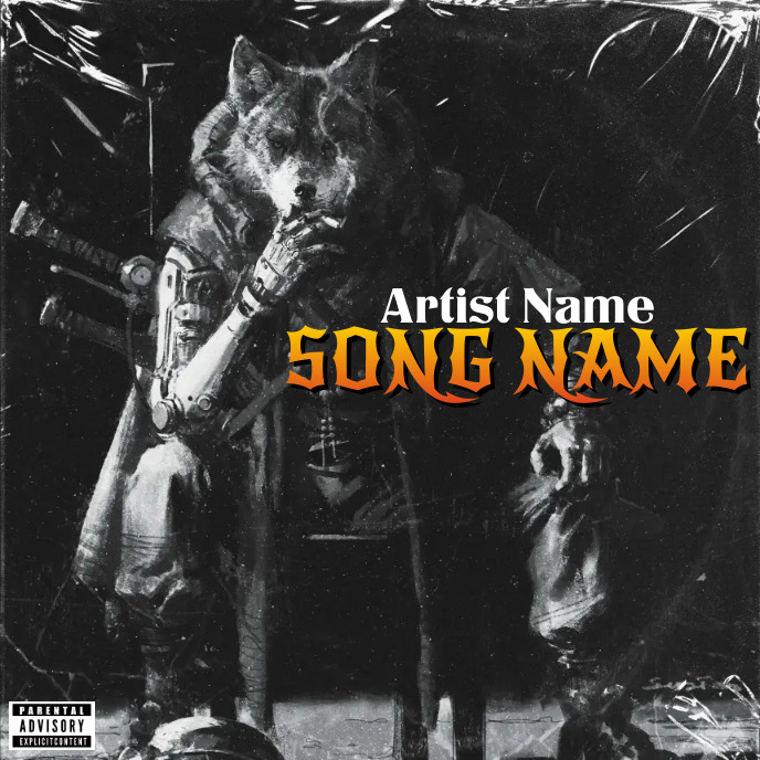 wolf Album Cover wolf art trap mixtape rap Template | PosterMyWall