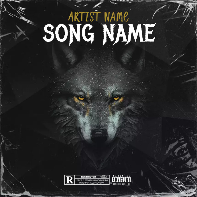 wolf Album Cover wolf art trap mixtape rap Template | PosterMyWall