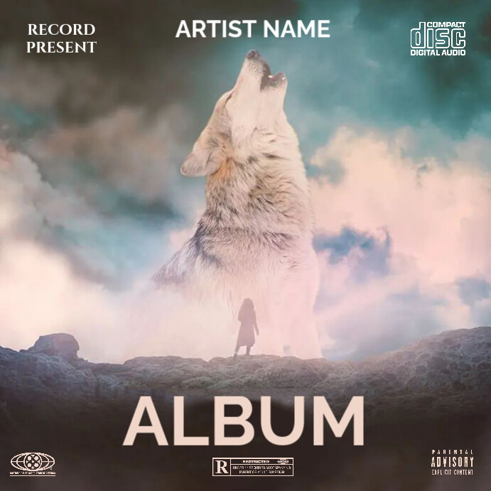 wolf cover art Template | PosterMyWall
