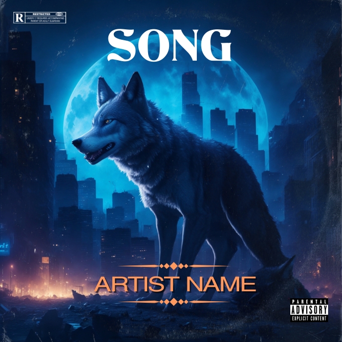 Plantilla de wolf cover art postermywall | PosterMyWall