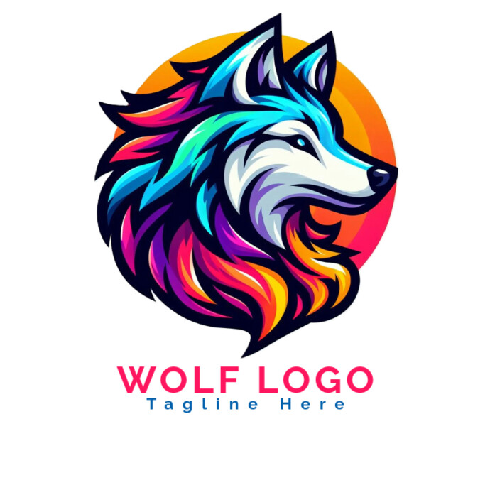 Wolf Logo Logo Logótipo template