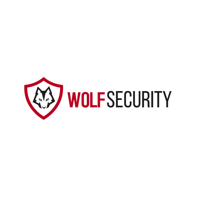 wolf security red and grey colors logo Ilogo template