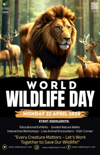 wolrd wildlife day,event, clubs and organisat Tabloid template
