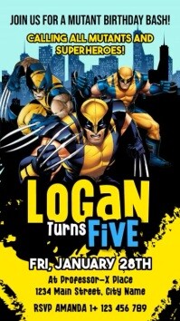 Deadpool & Wolverine Birthday Post Template | PosterMyWall
