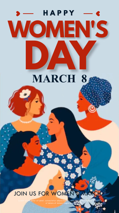 woman's day,women day,event,8 march Instagram Story template