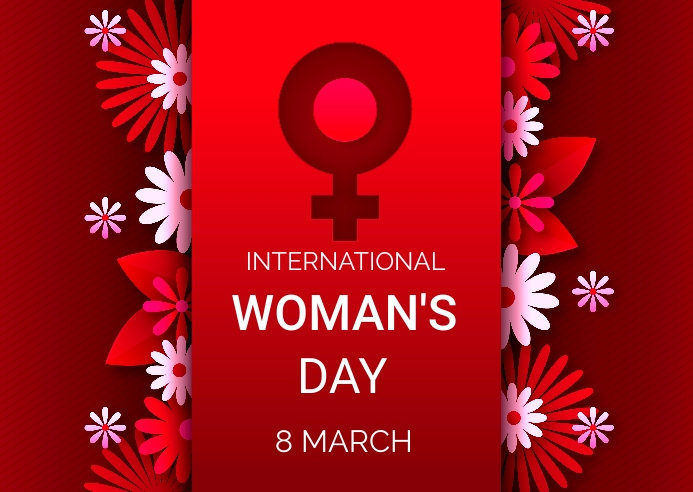 Woman's day postcard Pocztówka template